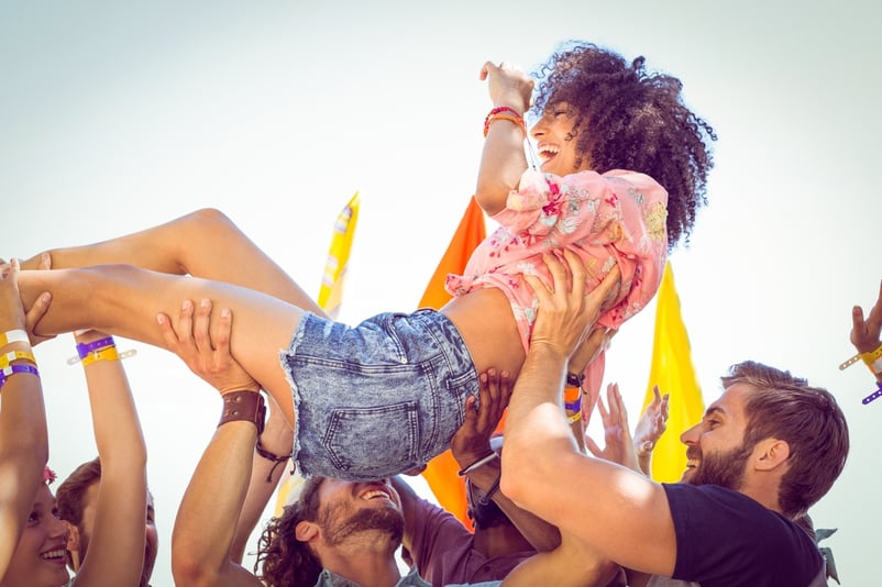 Crowdsurfing makes for a great Instagram pic