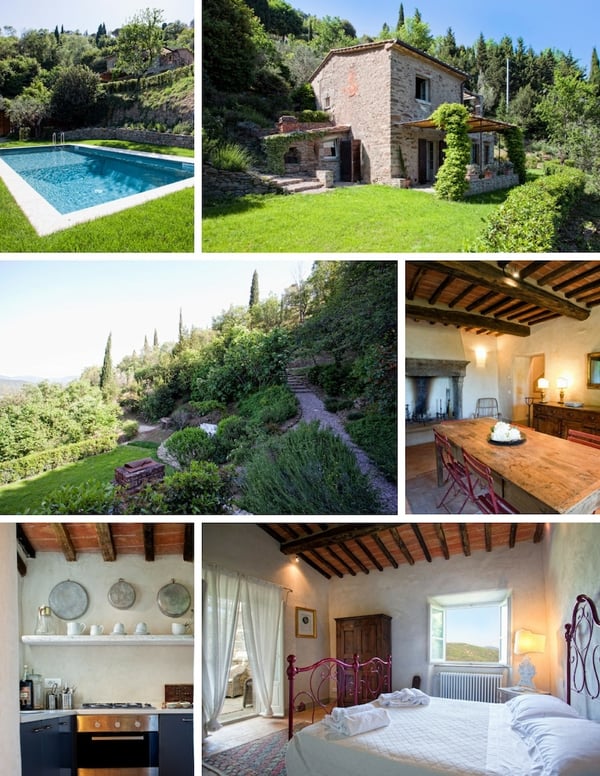 Tuscany villa collage